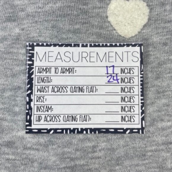 TALBOTS | Gray Long Sleeve Crewneck Sweatshirt with Embroidered Hearts | Size XS - Picture 12 of 13